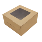 Brown Window Box | Square Dessert Box